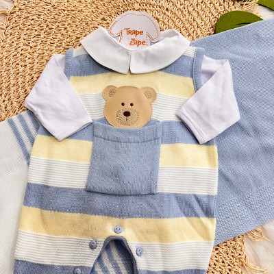  Saída de Maternidade Theodoro - Azul Bebê e Amarelo